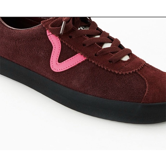 Vans Sport Low Burgundy and Pink Retro Inspired Suede Women’s Uppers Size 6.5 - Picture 5 of 7